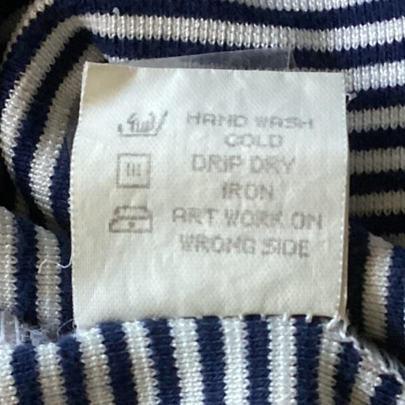 KD Spring Mixed Media Striped Nautical Long Sleeve Top Sz S #156G - Picture 15 of 15